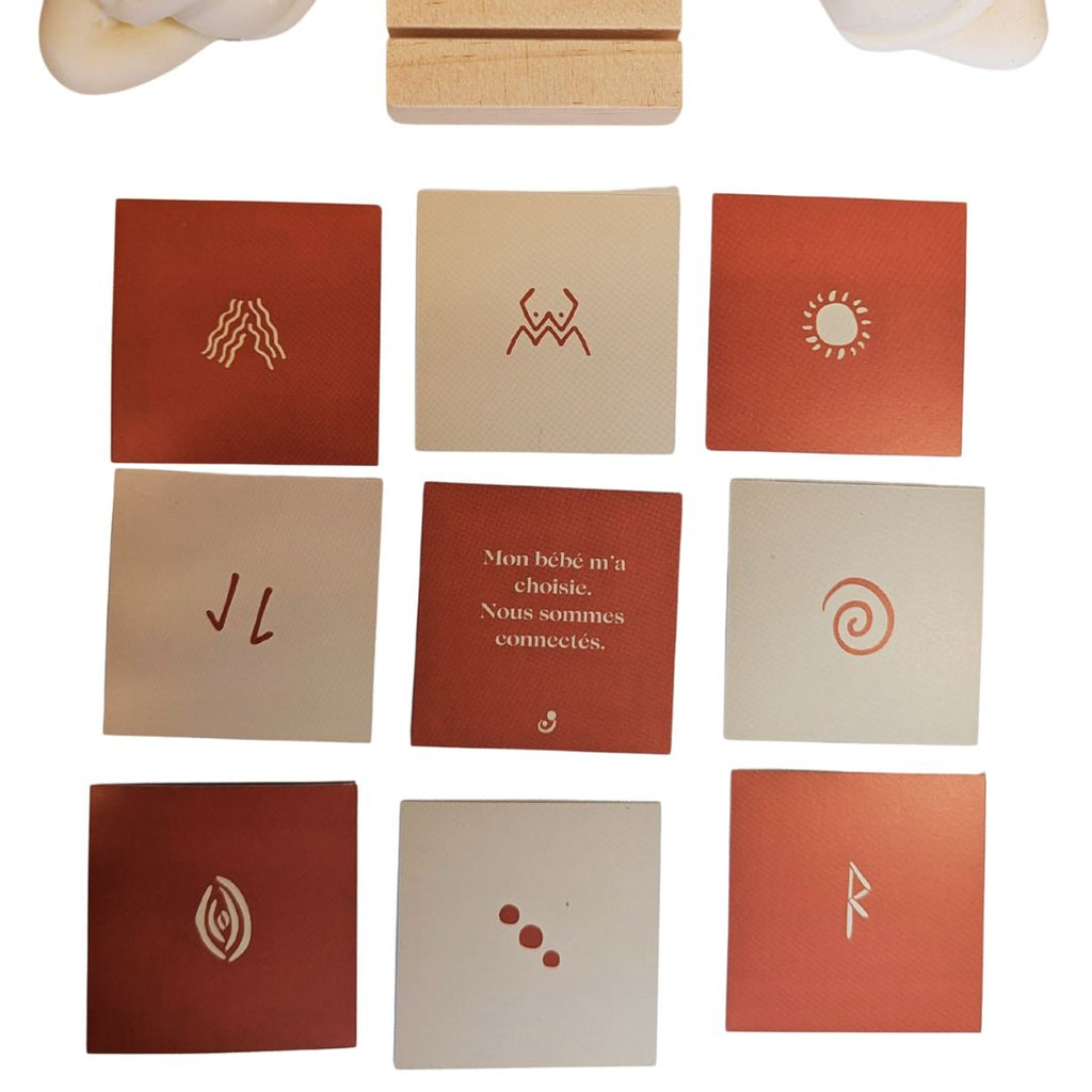 Bougie + cartes d'affirmations positives