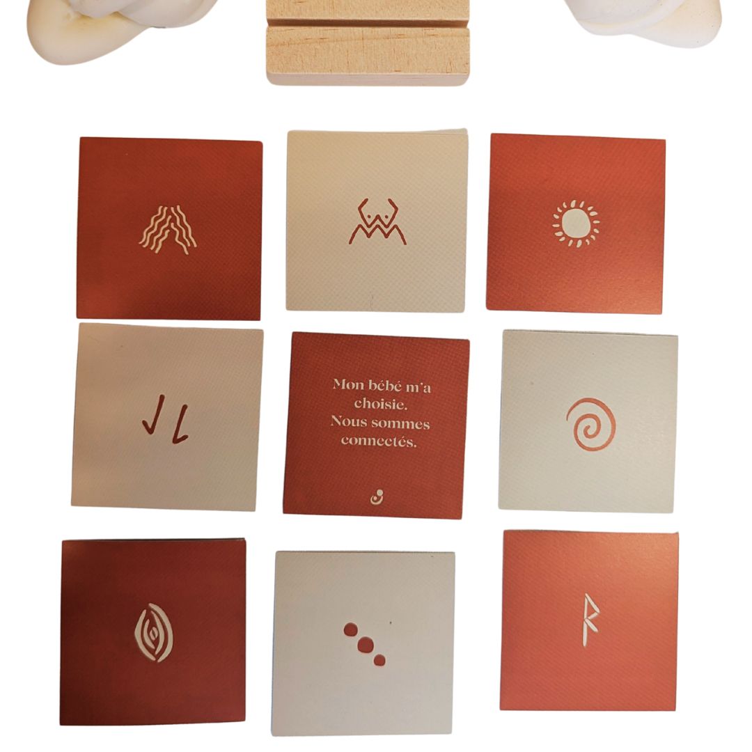 Bougie + cartes d'affirmations positives