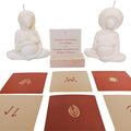 Bougie + cartes d'affirmations positives