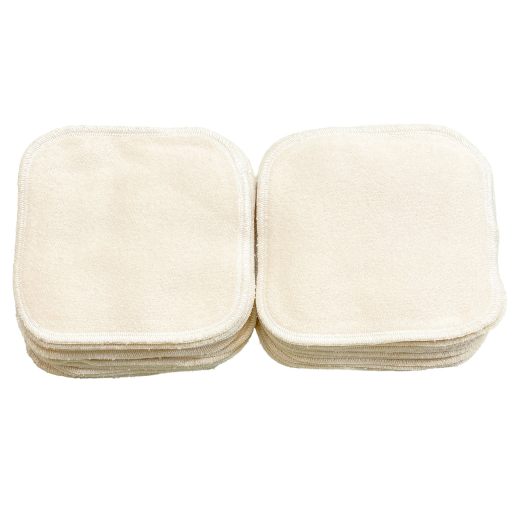 Lingettes lavables en coton bio GOTS (Lot de 5)