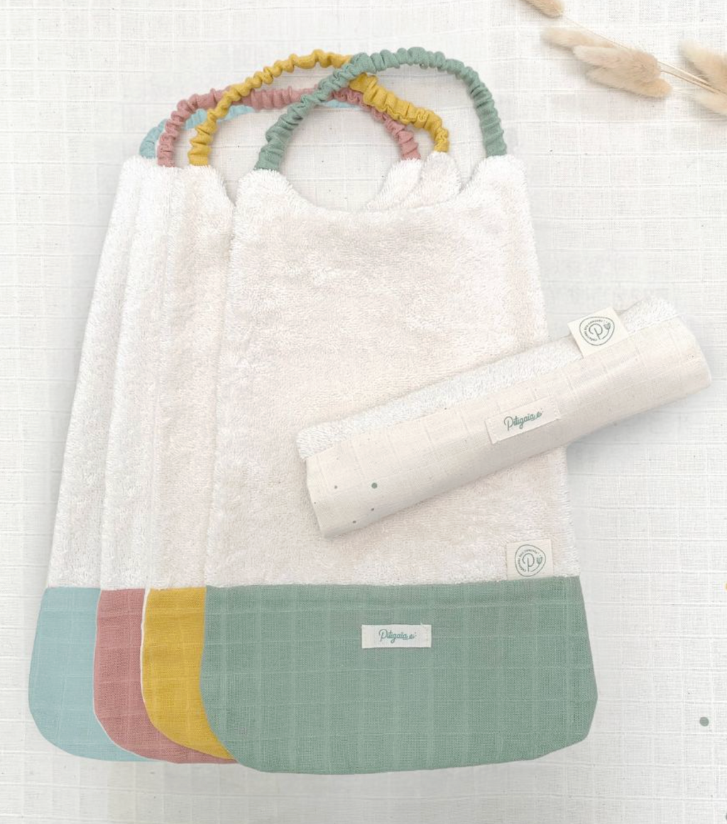 Bavoir avec élastique (100% coton bio GOTS)