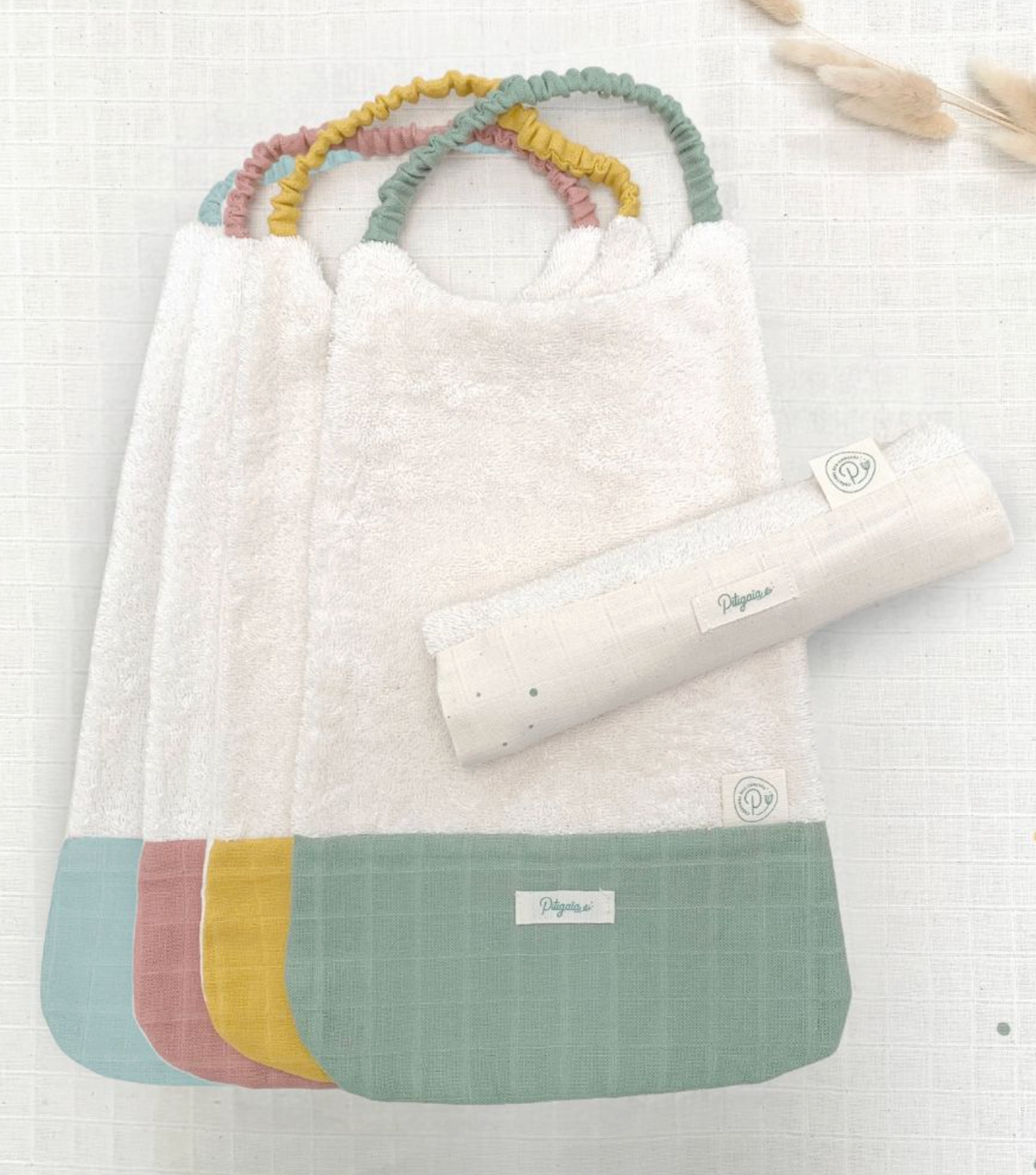 Bavoir avec élastique (100% coton bio GOTS)